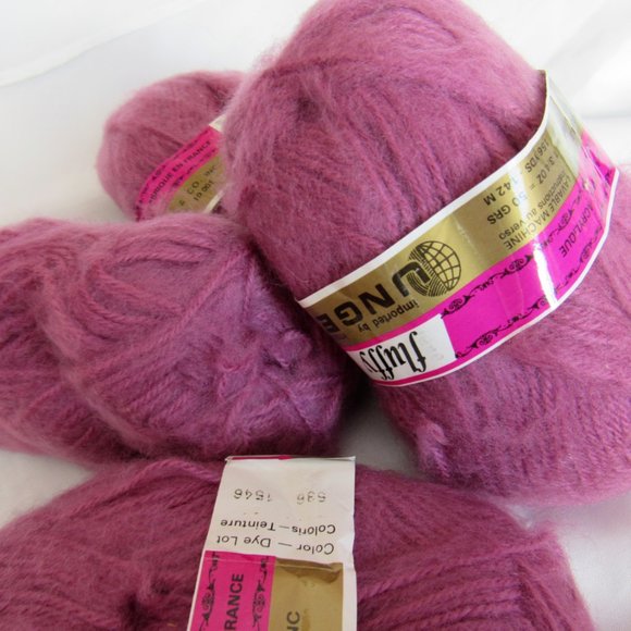 UNGER Yarns : Vintage FLUFFY 4x 50g. . Made in France.Mohair Acrylic - Picture 1 of 3
